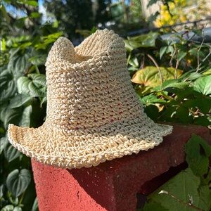 Lily Pulitzer Beige Woven straw Bucket Hat